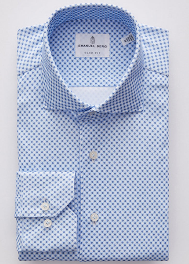 Emanuel Berg Modern 4 Flex Stretch Knit Shirt | Light Blue Pastel - Jordan Lash Charleston