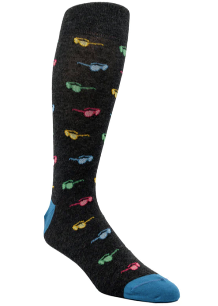 Ell & Atty Rainbow Sunglasses Sock | Charcoal Heather - Jordan Lash Charleston
