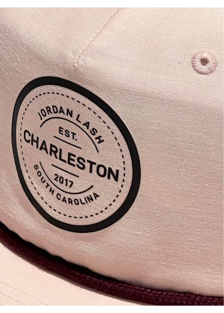 Jordan Lash Charleston EST. 2017 Hat | Pale Peach w/ Maroon Rope - Jordan Lash Charleston