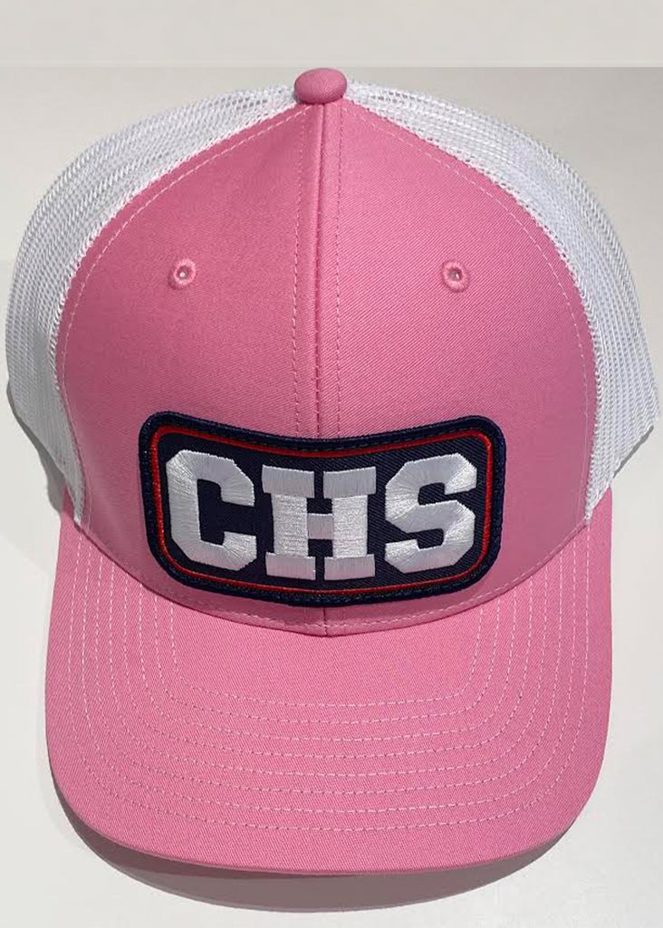 Jordan Lash Charleston CHS Trucker Hat | Hot Pink and White - Jordan Lash Charleston