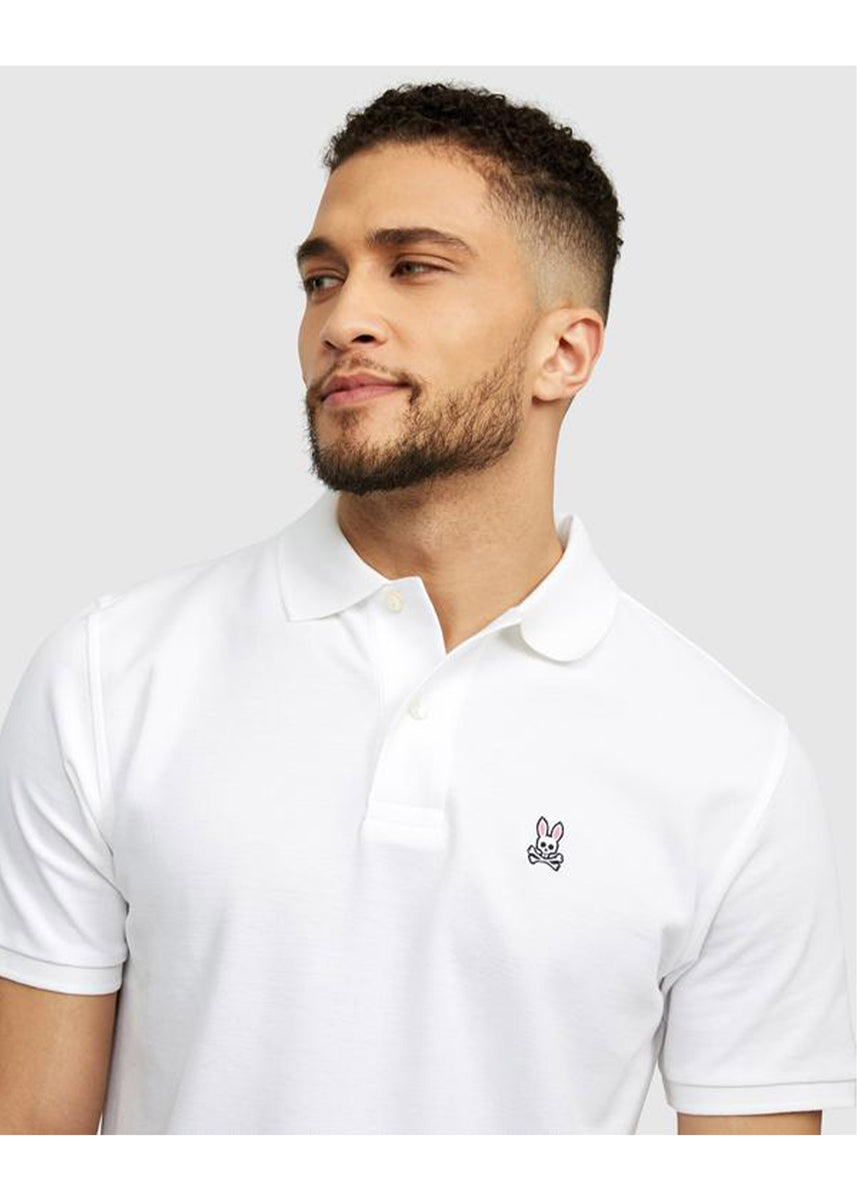 Psycho Bunny Mens Classic Polo White – Jordan Lash Charleston