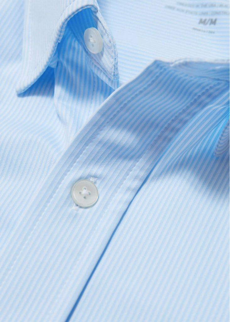 Rhone Commuter Slim Dress Shirt | Blue Stripe - Jordan Lash Charleston