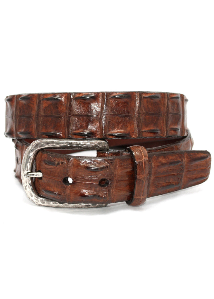 Torino Hornback Crocodile Belt | Cognac - Jordan Lash Charleston