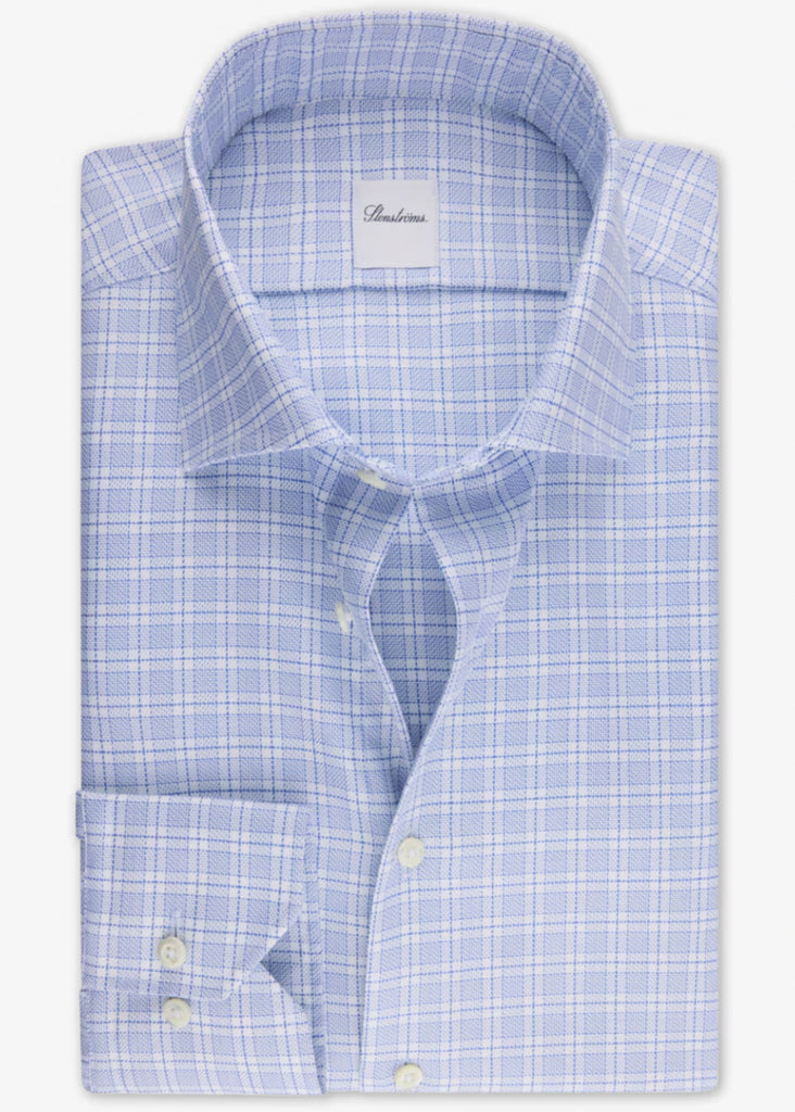 Stenstroms Check Twilled Shirt | Dark Blue - Jordan Lash Charleston