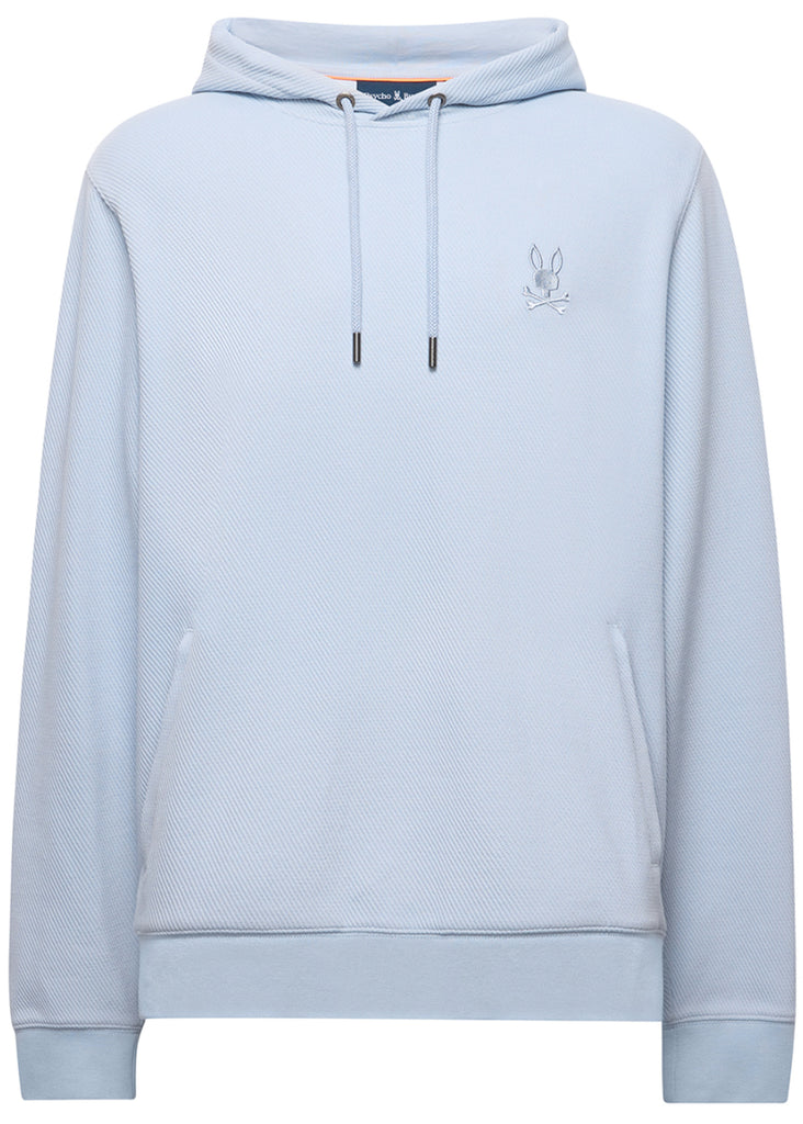 Psycho Bunny Kai Twill Texture Hoodie | Zen Blue - Jordan Lash Charleston