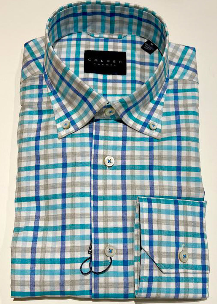 Calder Newport Shirt | Turquoise - Jordan Lash Charleston