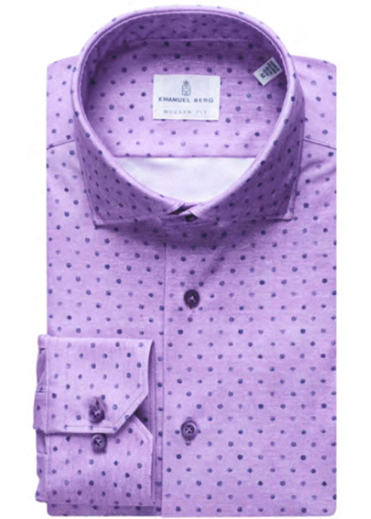 Emanuel Berg Modern 4Flex by Albini Shirt | Bright Purple - Jordan Lash Charleston