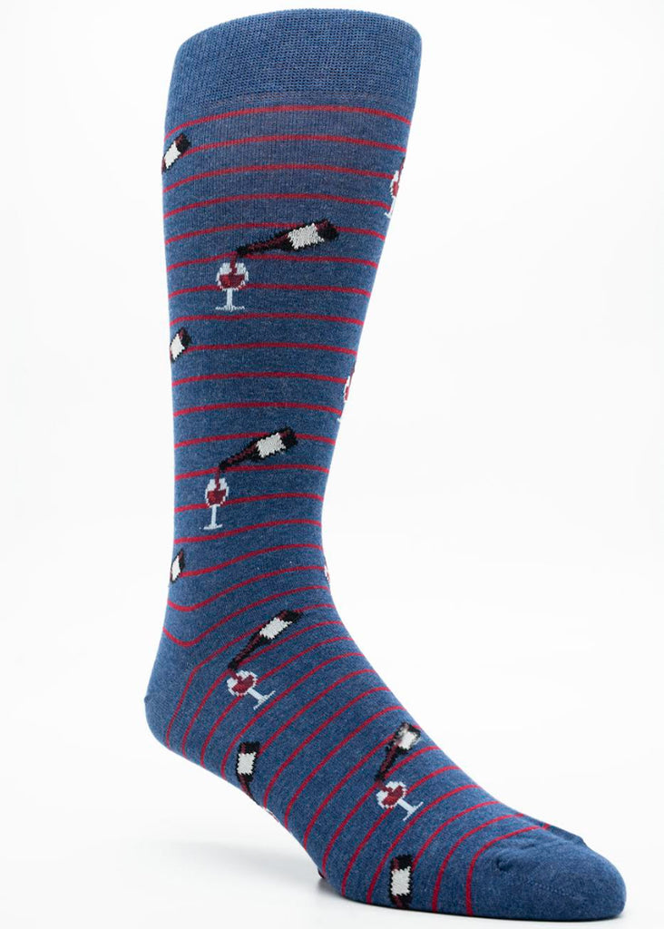 Ell & Atty Wine Pour Sock | Denim - Jordan Lash Charleston
