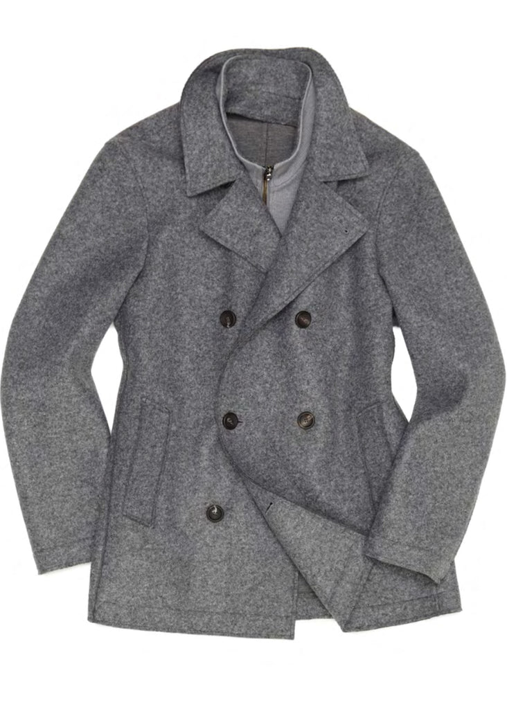 Fradi Double Breasted Peacoat | Grey - Jordan Lash Charleston