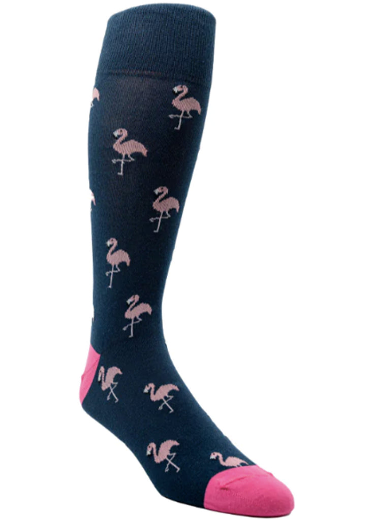 Ell & Atty Flamingo Sock | Navy - Jordan Lash Charleston