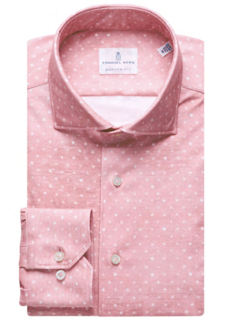 Emanuel Berg Modern 4Flex by Albini Shirt | Bright Pink - Jordan Lash Charleston