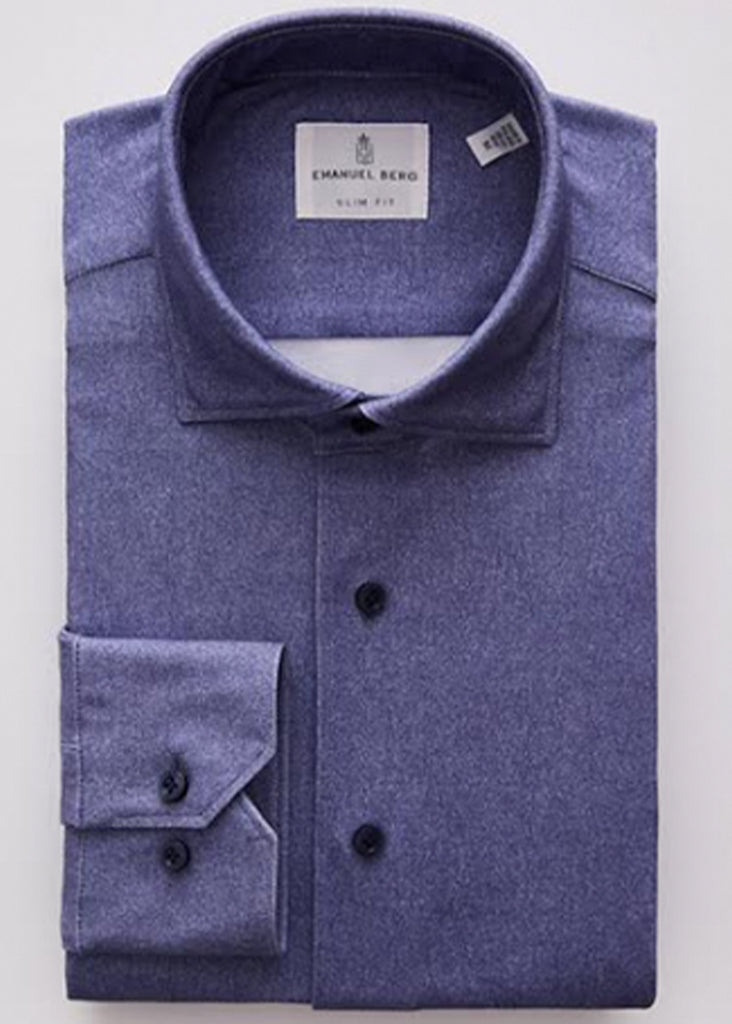 Emanuel Berg Modern 4 Flex Stretch Knit Shirt | Dark Blue - Jordan Lash Charleston