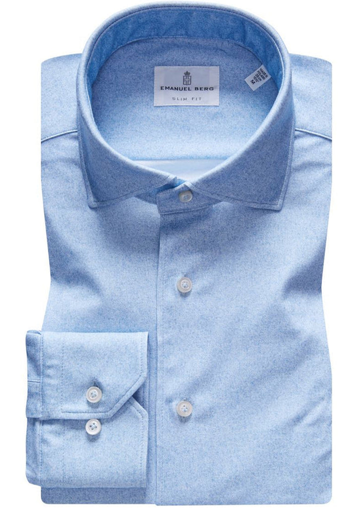 Emanuel Berg Modern 4Flex by Albini Shirt | Bright Blue - Jordan Lash Charleston