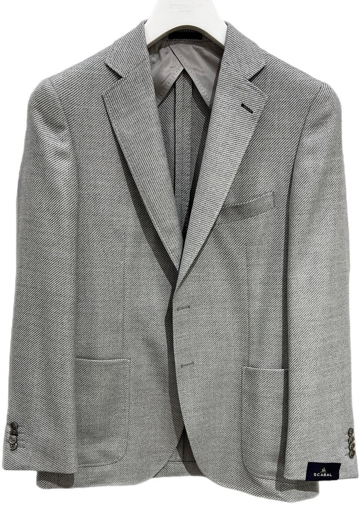 Scabal Autumn Leaves Soho Soft Sport Coat | Grey - Fabric 853578 - Jordan Lash Charleston