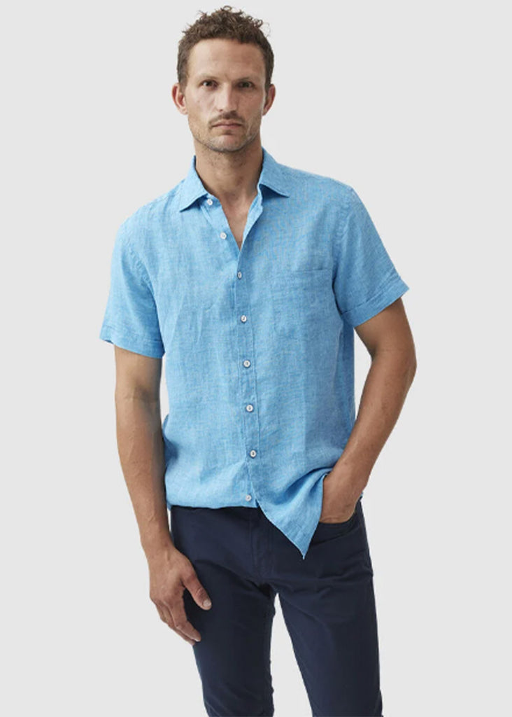 Rodd and Gunn Palm Beach Shirt | Cobalt - Jordan Lash Charleston