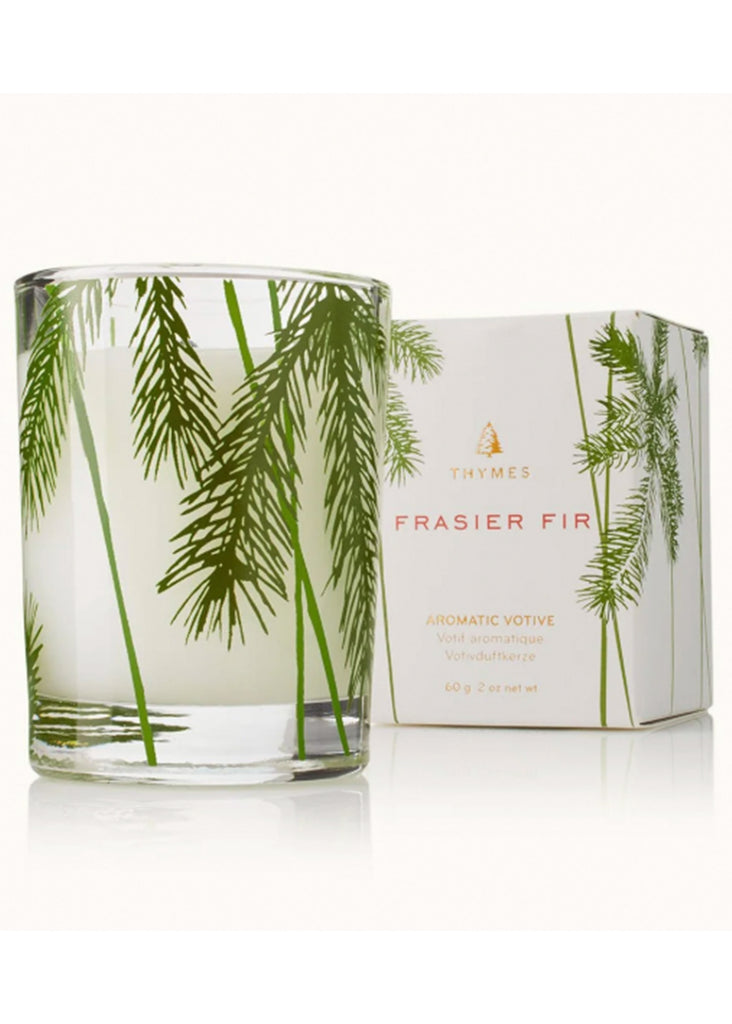 Thymes Frasier Fir Heritage Home Fragrance | Votive Candle, Pine Needle Design 2 oz - Jordan Lash Charleston