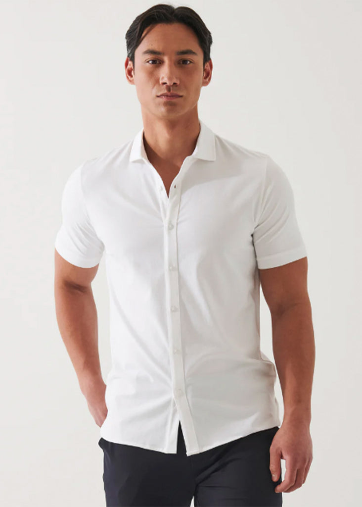 Patrick Assaraf Short Sleeve Iconic B.FRT Shirt | White - Jordan Lash Charleston