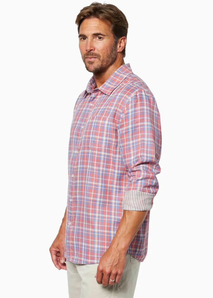 Toes On The Nose Deuce Double Cloth L/S Shirt | Faded Rose - Jordan Lash Charleston