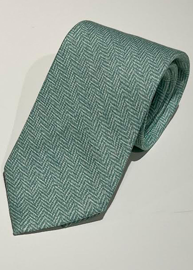 Edward Armah Herringbone Tie | Light Sea Green - Jordan Lash Charleston