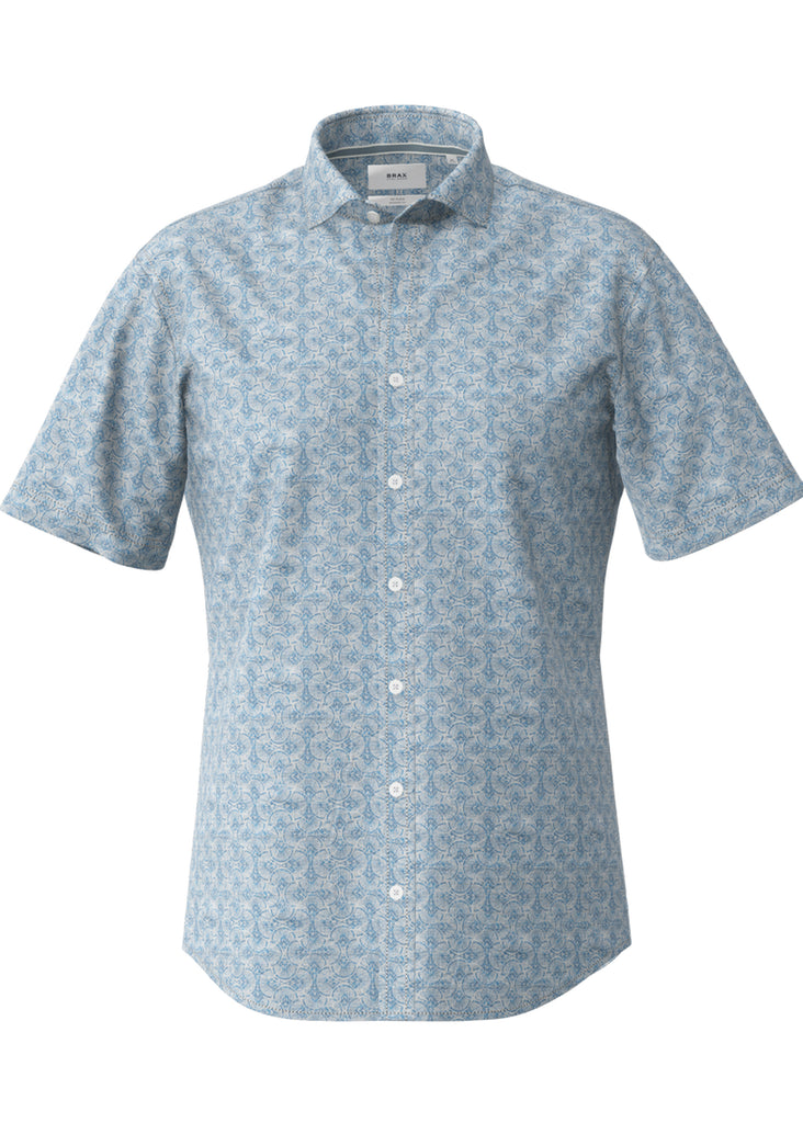 Brax Pure Linen Hardy P Shirt | Blue - Jordan Lash Charleston