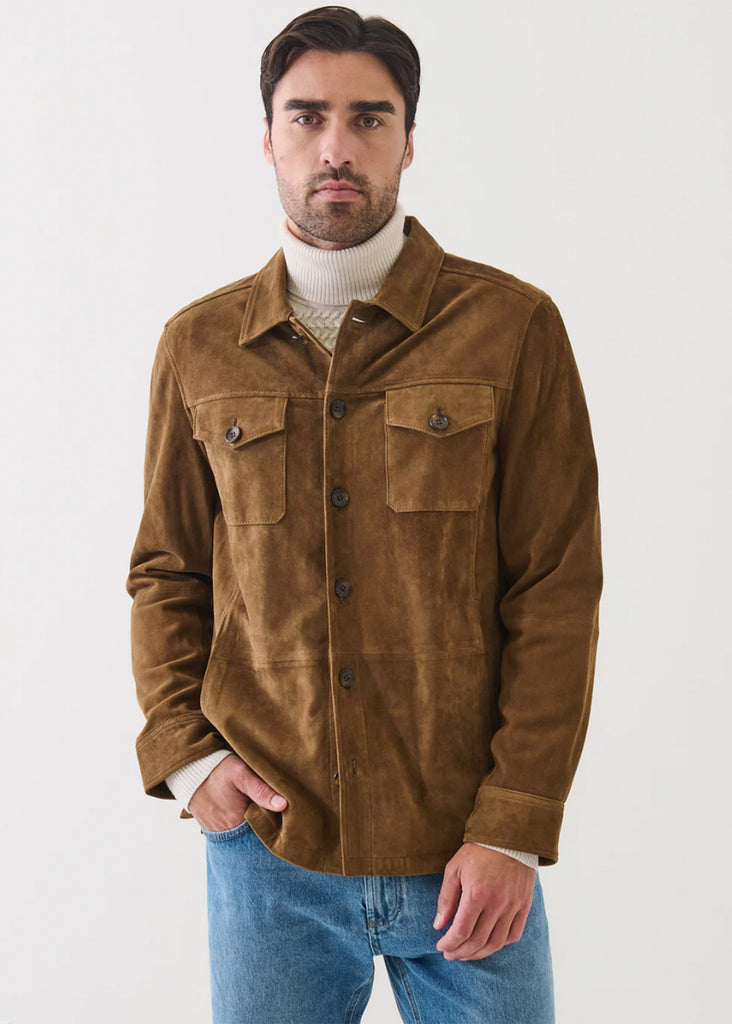 Patrick Assaraf Suede Utility Shirt Jacket | Sumatra - Jordan Lash Charleston