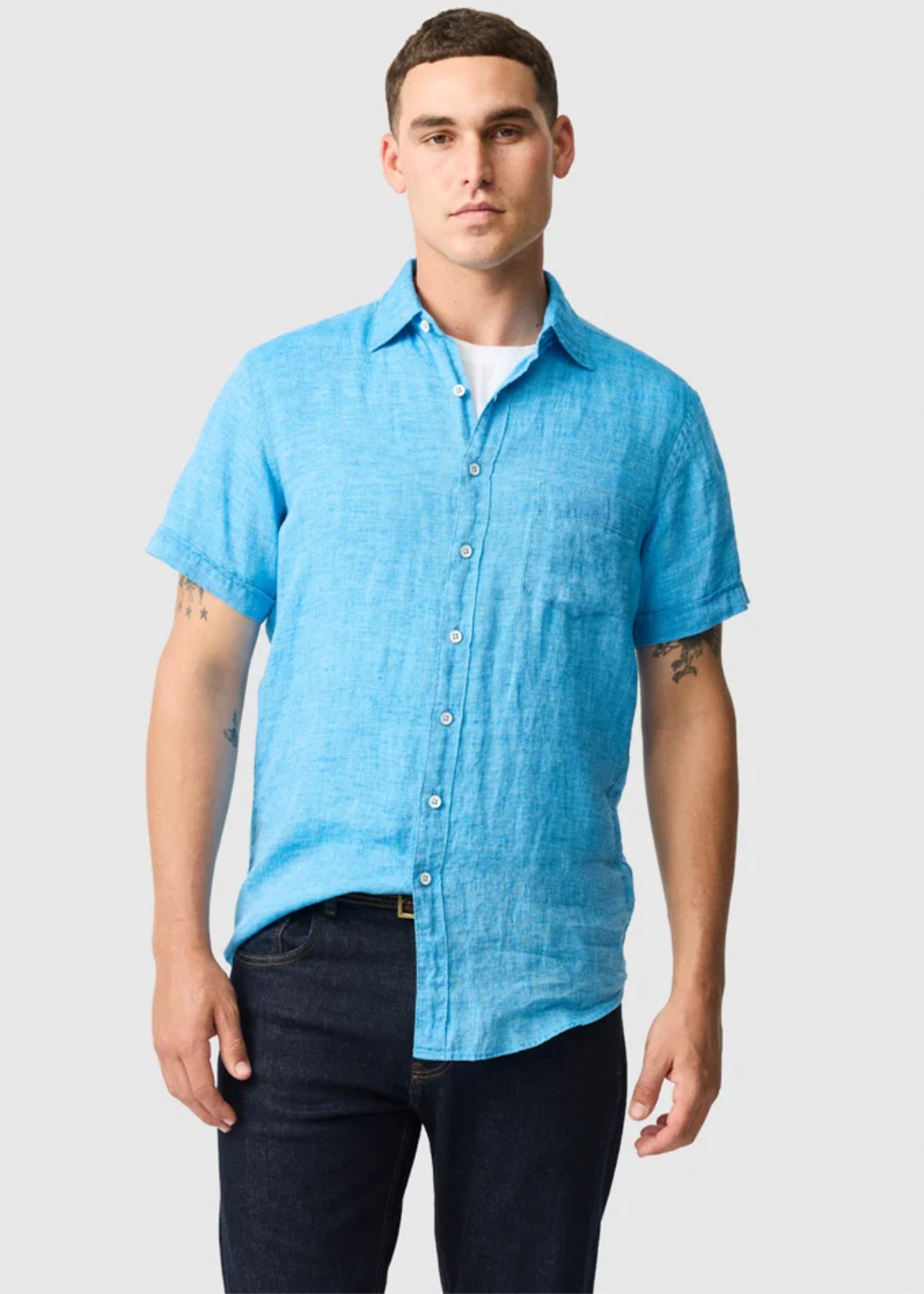rodd and gunn dress shirts Rodd & Gunn Men Large Sports Fit Button Up Dress Shirt Casual Cotton Long Sleeve