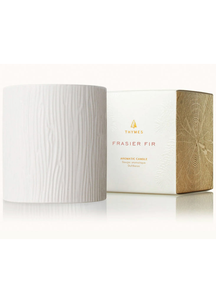 Thymes Frasier Fir Gilded | Ceramic Poured Candle, Medium 11 oz - Jordan Lash Charleston