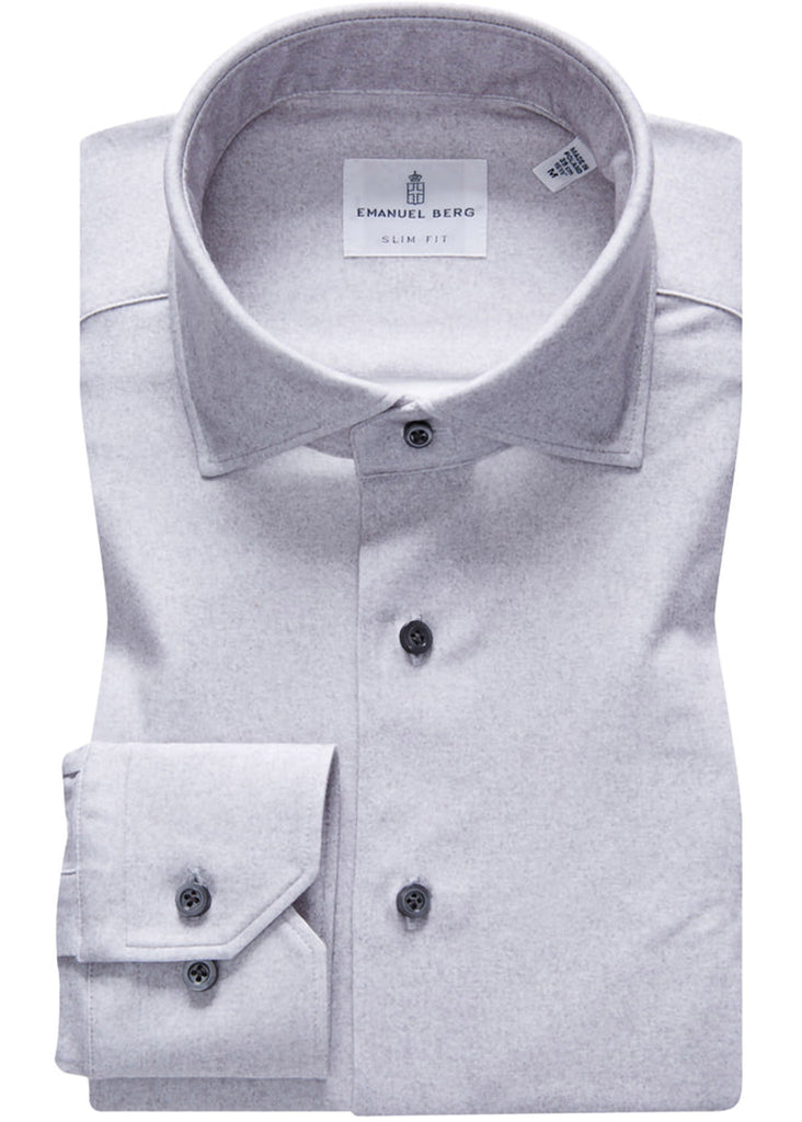 Emanuel Berg Modern 4Flex by Albini Shirt | Light Grey - Jordan Lash Charleston