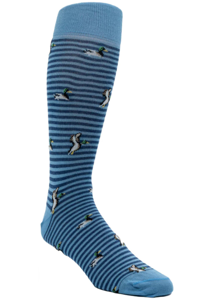Ell & Atty Striped Duck Sock | Blue Stripe - Jordan Lash Charleston