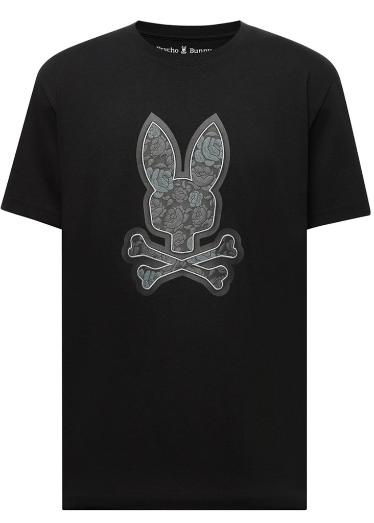 Psycho Bunny Rowen Bunny Graphic Tee | Black - Jordan Lash Charleston