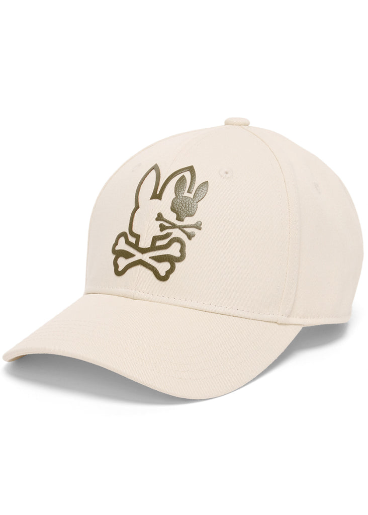 Psycho Bunny Aussie Baseball Cap | White Cap Grey - Jordan Lash Charleston