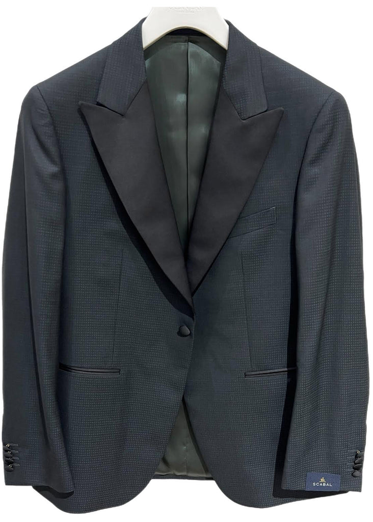 Scabal Freestyle Soho Soft Tuxedo Jacket | Hunter Green w/ Grosgrain Peak Lapel - Fabric 706403 - Jordan Lash Charleston