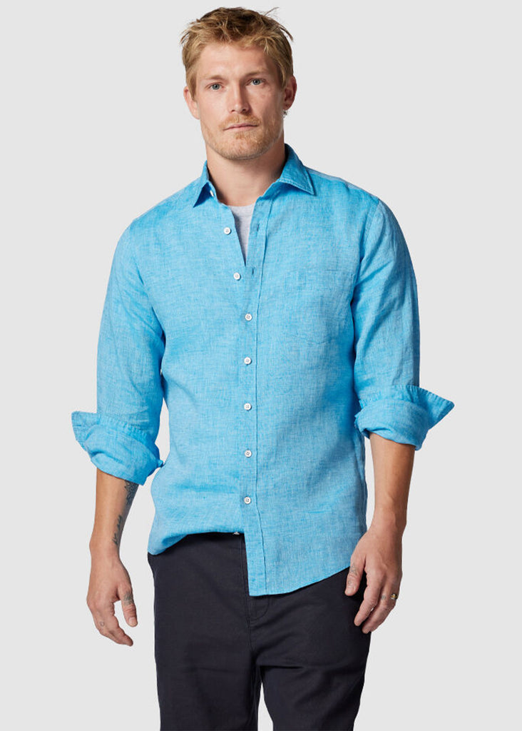 Rodd and Gunn Coromandel LS Shirt | Cobalt - Jordan Lash Charleston