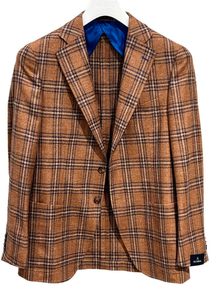 Scabal Trend Soho Soft Sport Coat | Rust and Blue - Fabric 803081 - Jordan Lash Charleston