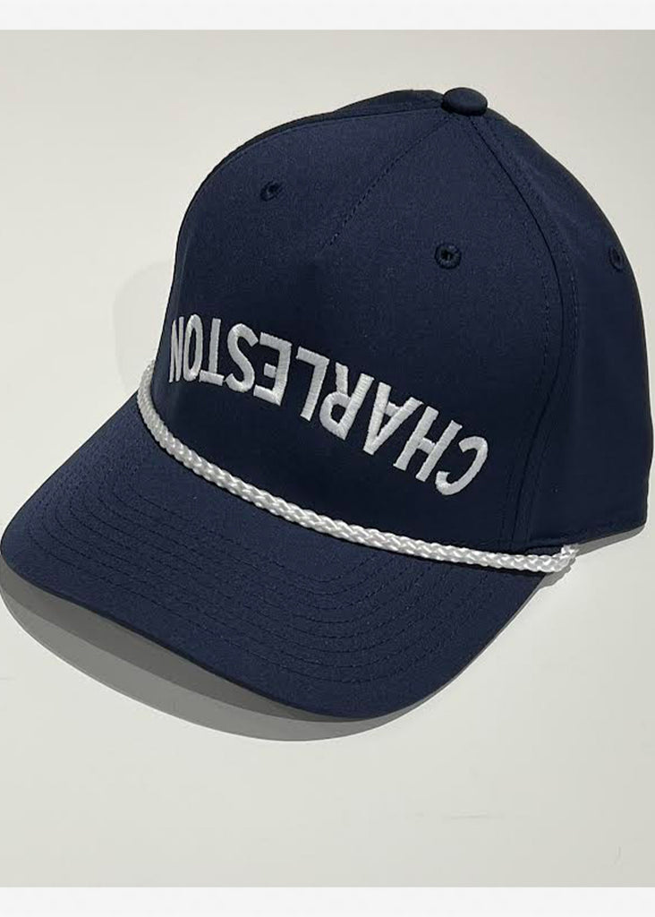 Jordan Lash Charleston Backwards Charleston Hat | Navy w/ White Rope - Jordan Lash Charleston