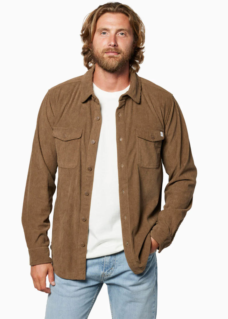 Toes On The Nose Sunridge Corduroy Shirt | Coffee - Jordan Lash Charleston