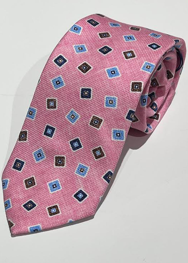 Edward Armah Neat Tie | Pink - Jordan Lash Charleston