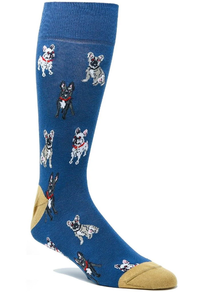 Ell & Atty French Bulldog Sock | Slate Blue - Jordan Lash Charleston