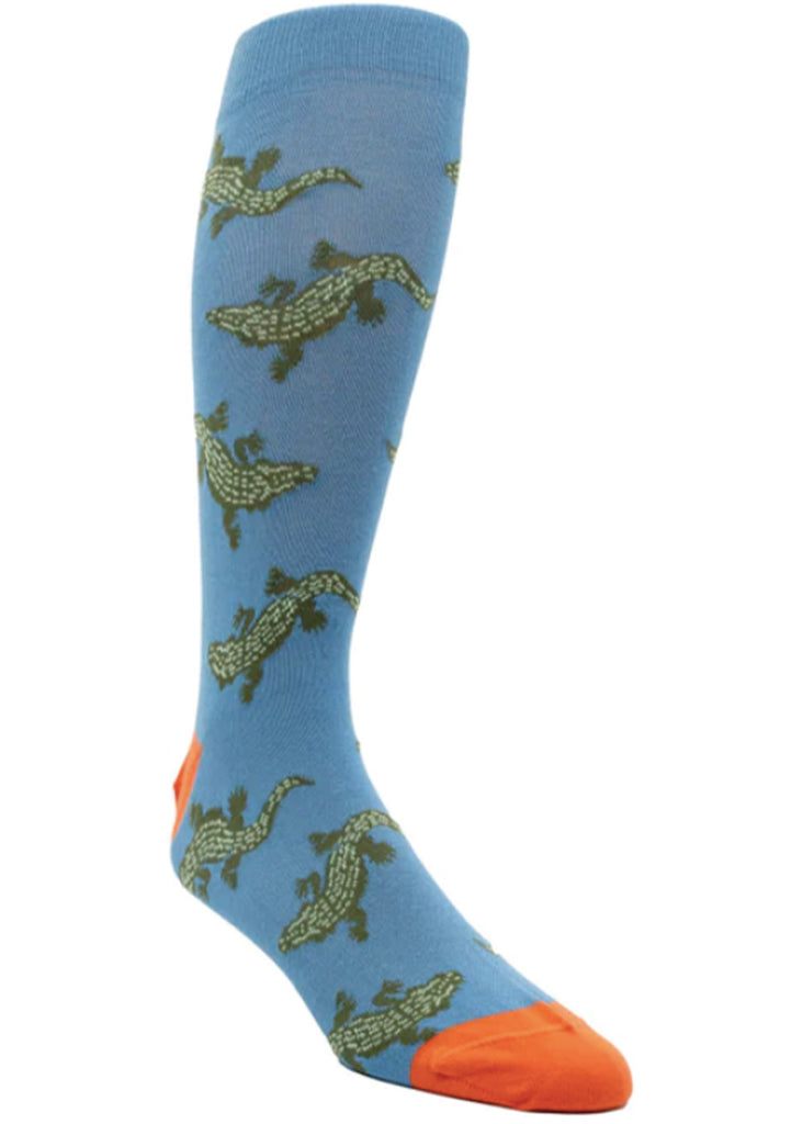 Ell & Atty Gator Sock | Light Blue - Jordan Lash Charleston