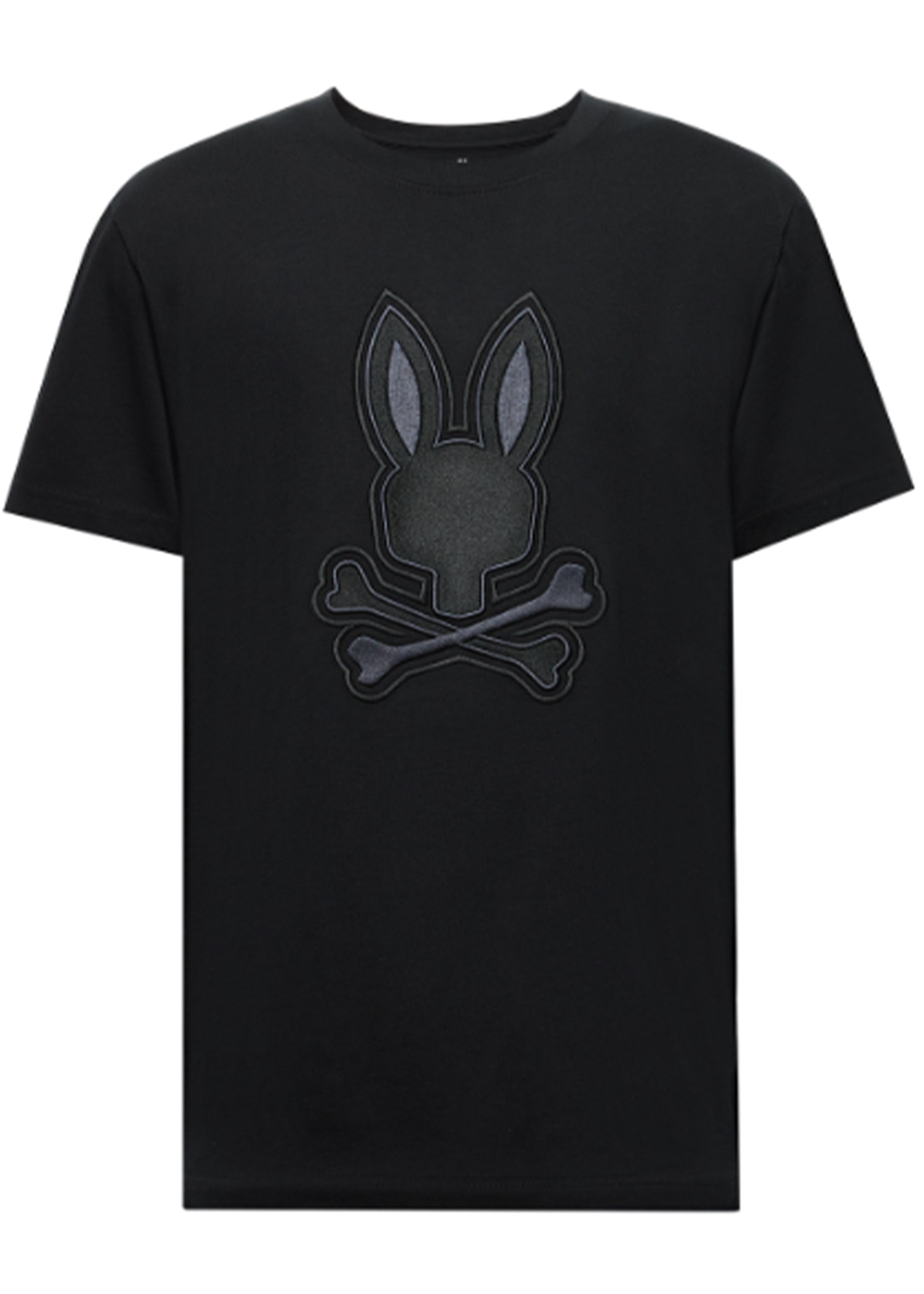 【CPGN STUDIO】Funky Rabbit Embroidery Short Sleeve T-shirt Psycho Bunny New Castle Embroidered Graphic Tee | Black