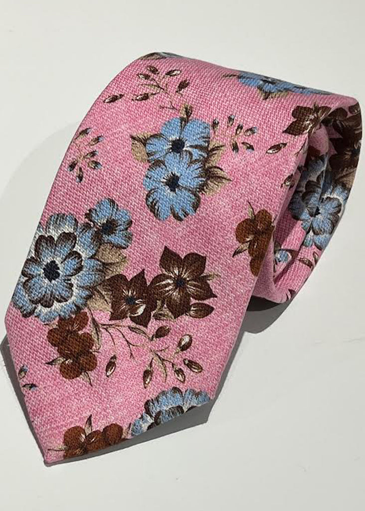Edward Armah Floral Print Tie | Pink - Jordan Lash Charleston