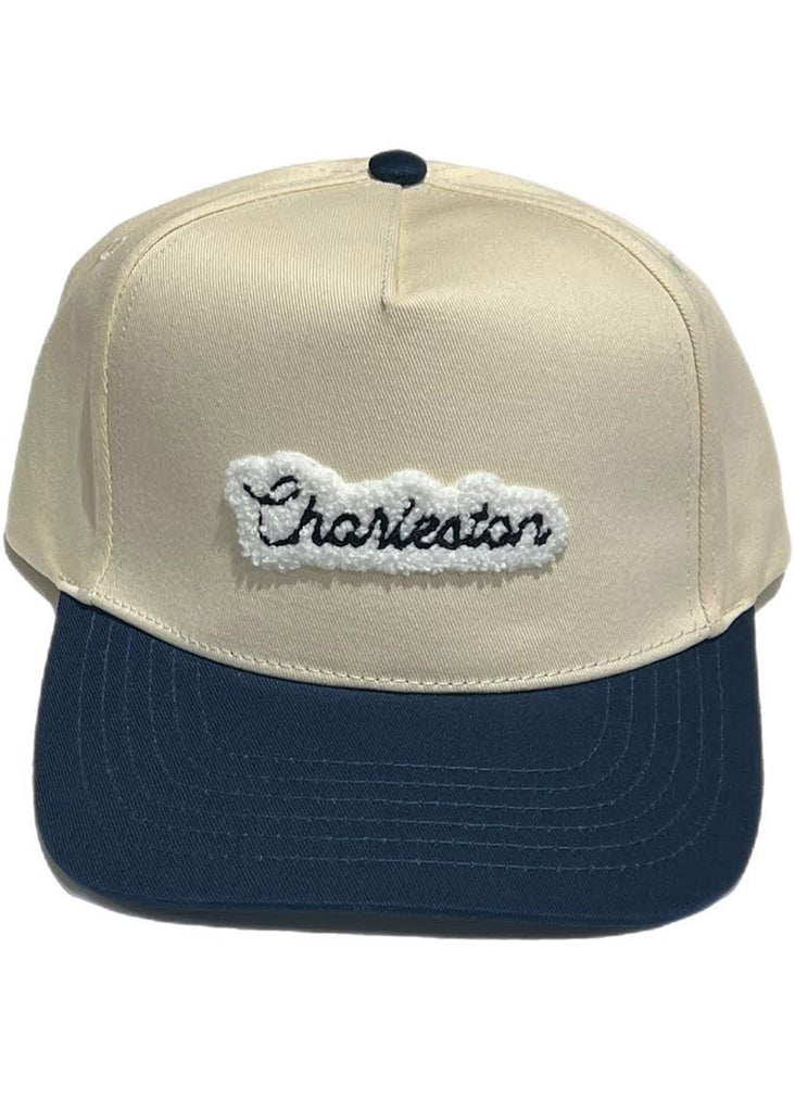 Jordan Lash Charleston Chenille Hat | Cream and Navy - Jordan Lash Charleston