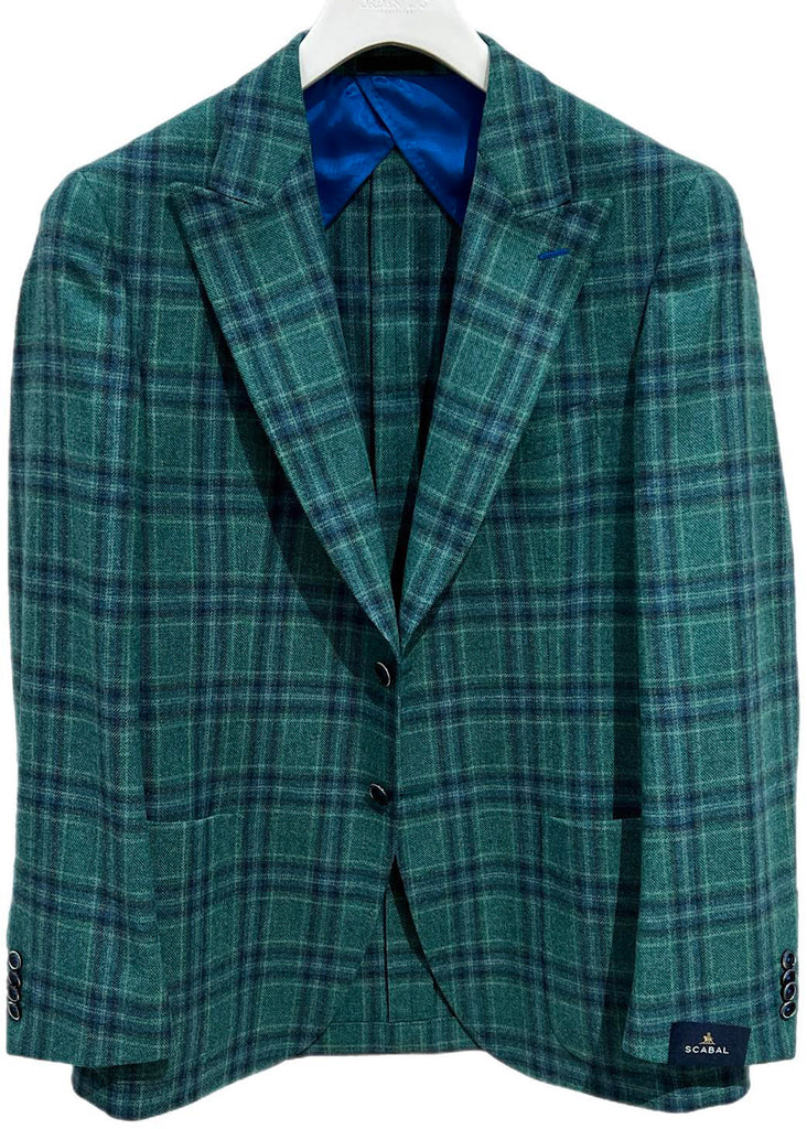Scabal Autumn Leaves Soho Soft Sport Coat | Green, Blue and Rust - Fabric 853565 - Jordan Lash Charleston