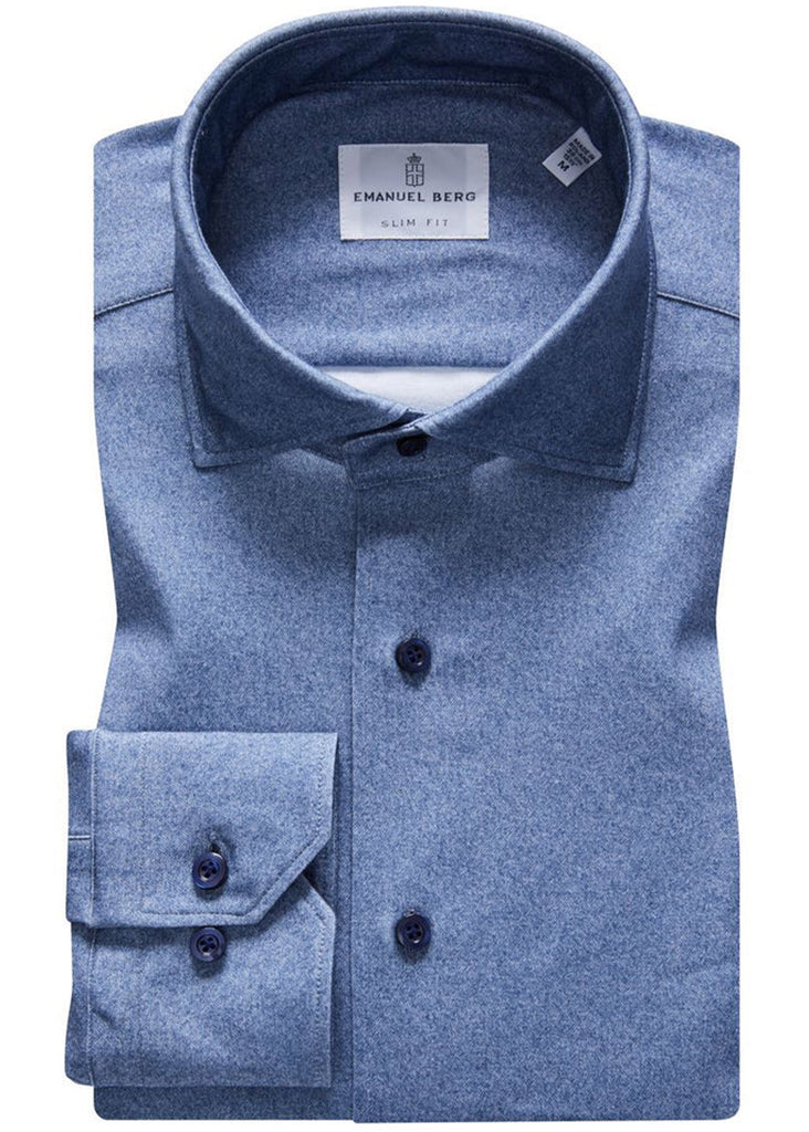 Emanuel Berg Modern 4Flex by Albini Shirt | Dark Blue - Jordan Lash Charleston