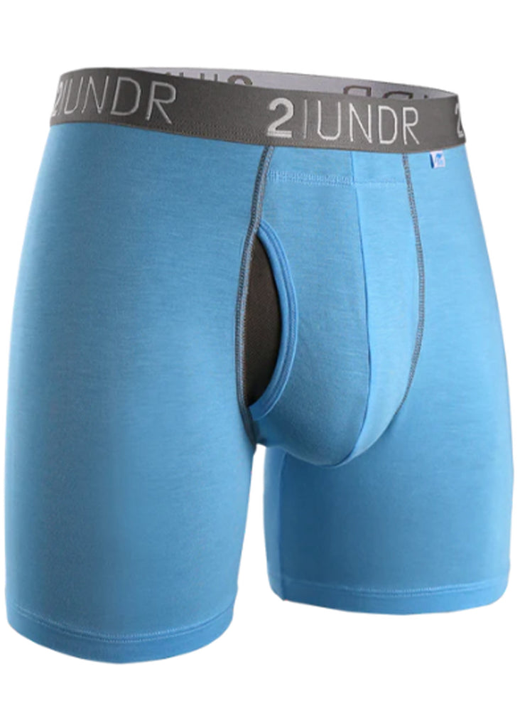 2 UNDR Swing Shift 6 Inch Boxer Brief | Light Blue - Jordan Lash Charleston