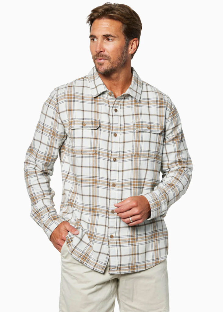 Toes On The Nose Alder L/S Flannel Shirt | Salt - Jordan Lash Charleston