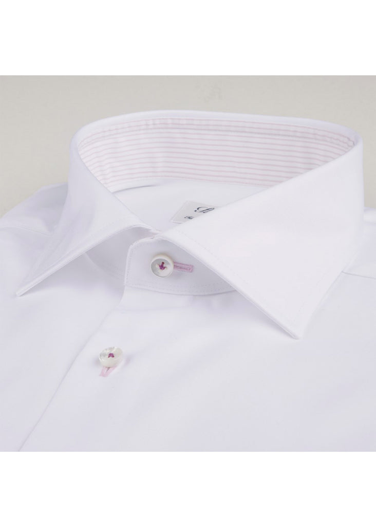 Stenstroms Fitted Body Shirt | White Contrast Twill - Jordan Lash Charleston