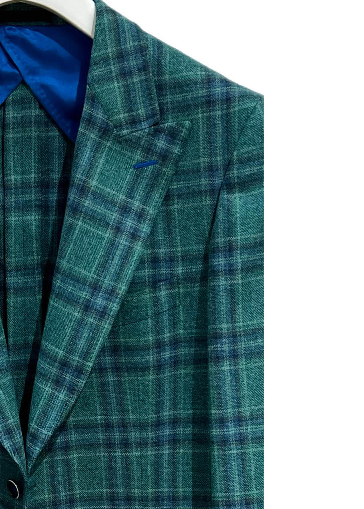 Scabal Autumn Leaves Soho Soft Sport Coat | Green, Blue and Rust - Fabric 853565 - Jordan Lash Charleston