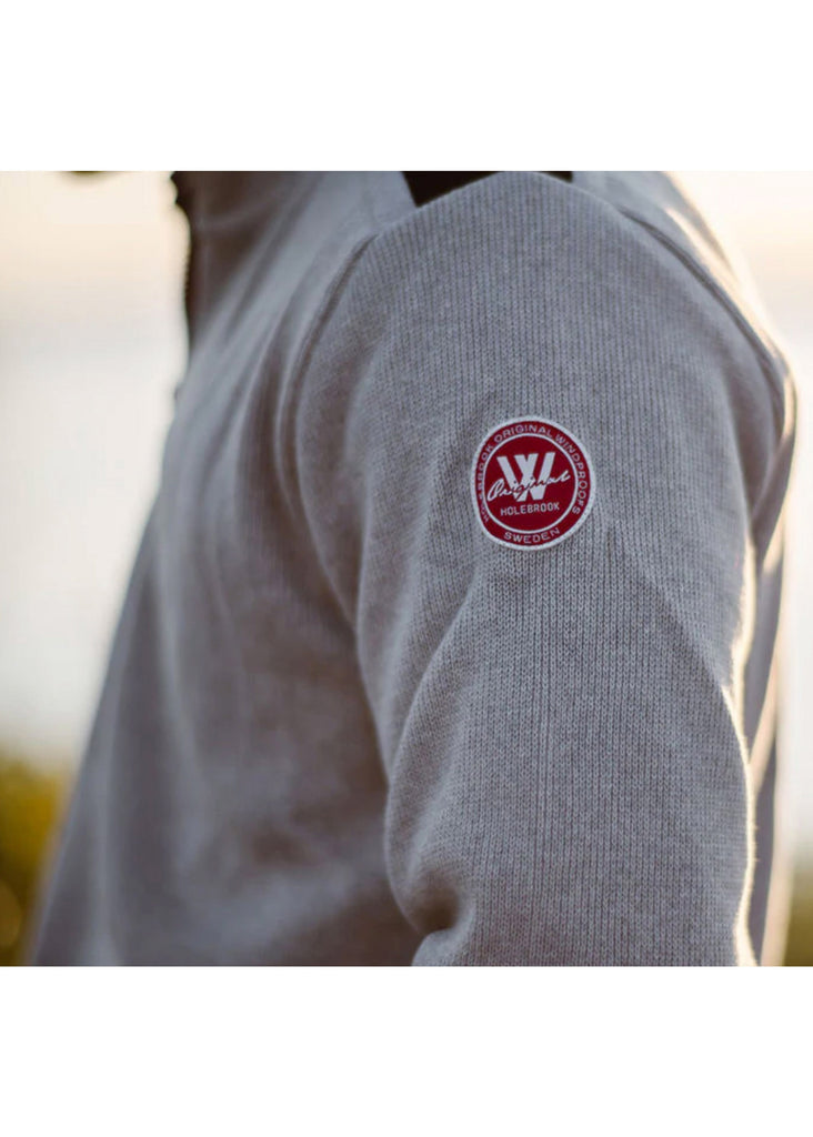 Holebrook Gregor Windproof Cotton 1/4 Zip Sweater | Light Grey - Jordan Lash Charleston