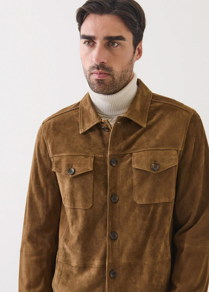 Patrick Assaraf Suede Utility Shirt Jacket | Sumatra - Jordan Lash Charleston